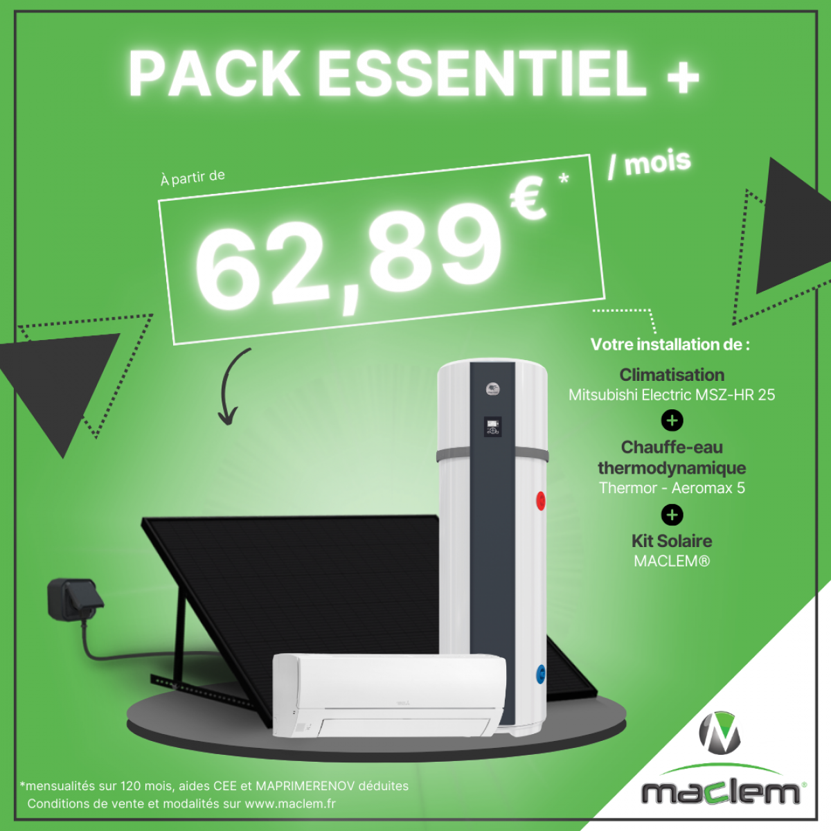 PACK ESSENTIEL+ à 62,89€ TTC / mois